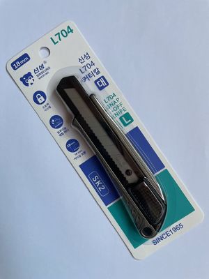 comprar Cuchillo utilitario de uso pesado de aleación de aluminio de 18 mm con hoja de acero SK2 Fabricación en línea