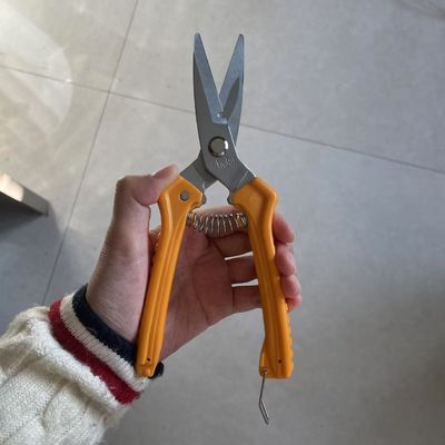 comprar Tijeras de mango naranja multifunción afilada para varias tareas de corte Fabricación en línea