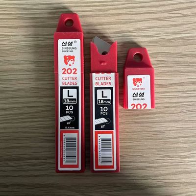 comprar 8 segmentos 18 mm cuchillas cortadoras 60° ángulo 0,5 mm espesor rendimiento de corte Fabricación en línea