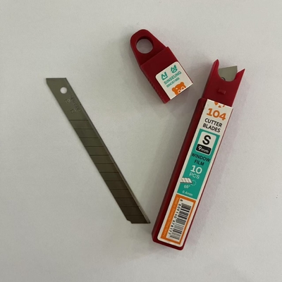 comprar Cuchillas de corte de 9 mm S104 para películas de ventanas, herramienta de entintado, cuchillas plateadas, acero con alto contenido de carbono Fabricación en línea