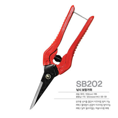 SINSEUNG SB202 Tijeras de hardware Manija anti-óxido con superficie pintada