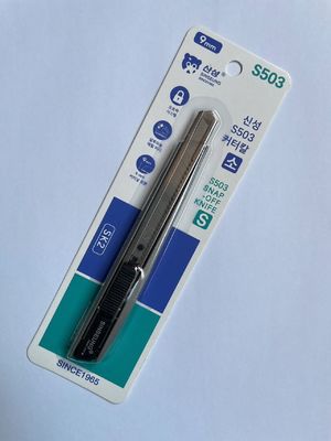 86 mm Cuchillos de utilidad de corte gris de cuchilla única bloqueo de deslizamiento Pesa 34 g