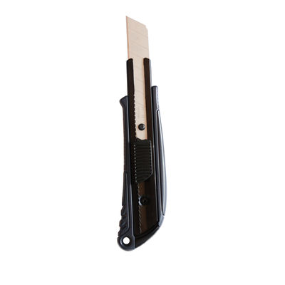 Cuchillo negro con cuchillas 9mm 18mm cuchillos utilitarios de bloqueo automático diseño antideslizante