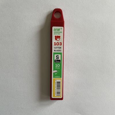 Cuchillas para cortador de acero al carbono para alfombras de 9 mm de ancho y 0,38 mm con ángulo de 60 grados SK2