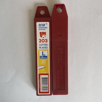 Cuchillas de utilidad SK2 de alta resistencia de 18 mm, ángulo de 60 grados, grosor de 0,5 mm