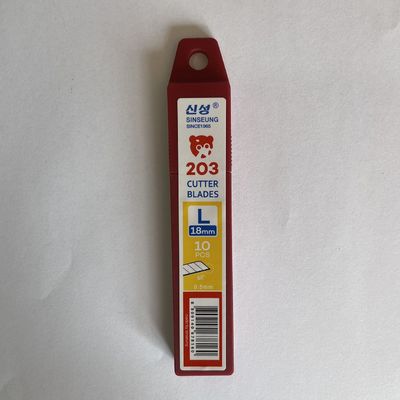 Cuchillas ergonómicas de 18 mm con ángulo de 60 grados de 0,5 mm de espesor