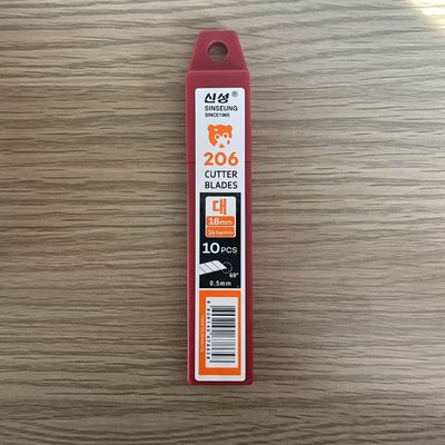Cuchillas profesionales de 18 mm para cortar suave y preciso ancho de 18 mm espesor 0,5 mm
