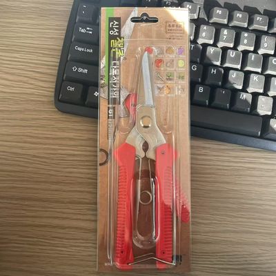 Tijeras multiusos con mango naranja, dureza HRC 58-60, cuchillas de acero SK5 resistentes a la corrosión