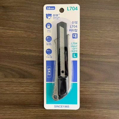 Cuchillo de utilidad versátil multifuncional para paneles de yeso con hoja de 100 mm, mango negro y cola roja